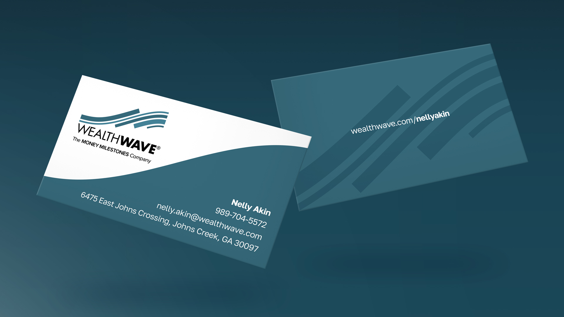 New Blue WealthWave Business Cards Available in the Classic Design