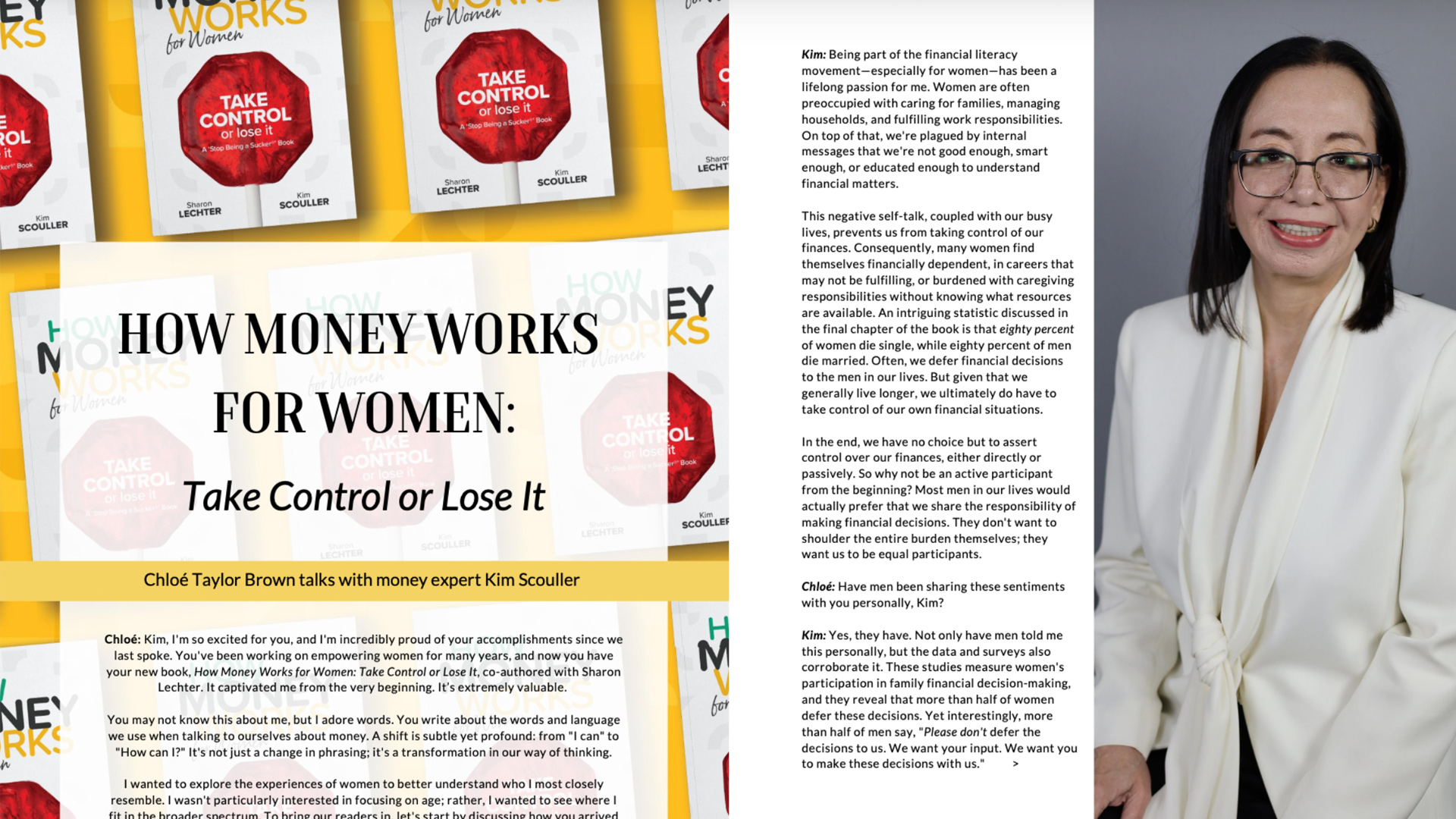 New Interview with Kim Scouller in Flourish Magazine about "HowMoneyWorks: Take Control or Lose It"